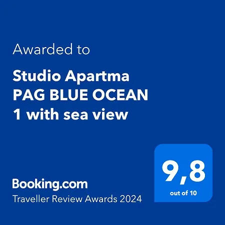 Studio Apartma Pag Blue Ocean 1 With Sea View * Pag Town
