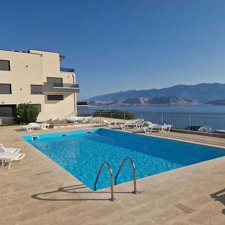 Apartment Studio Apartma Pag Blue Ocean 1 With Sea View