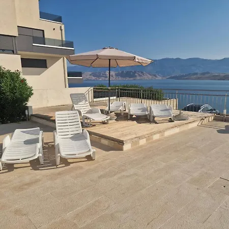Studio Apartma Pag Blue Ocean 1 With Sea View Apartmán
