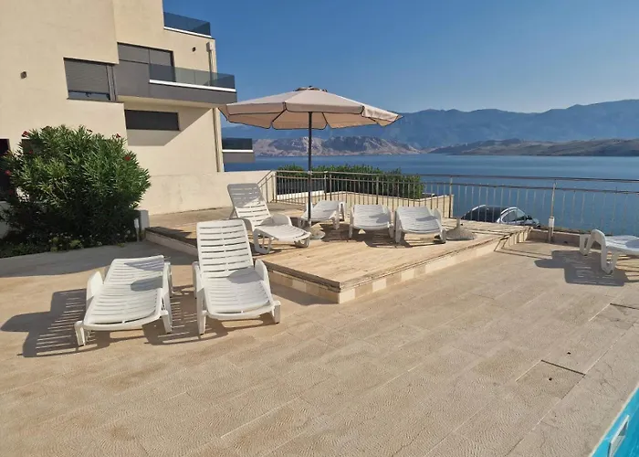 Apartma Pag Blue Ocean 1 With Sea View 아파트